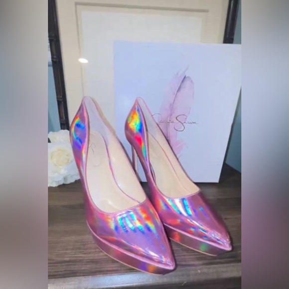 Jessica Simpson Iridescent Pink Heels - Picture 16 of 16